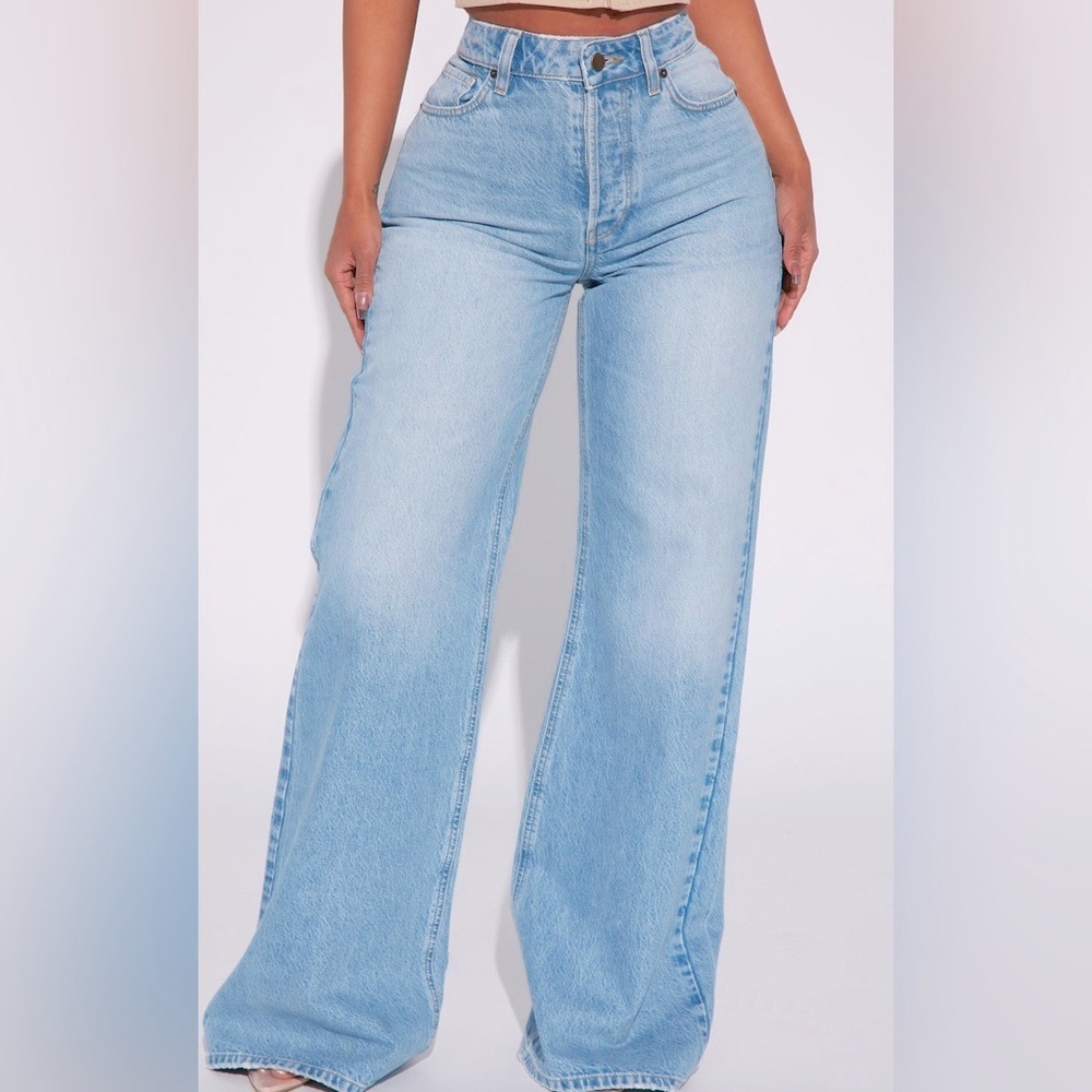 Fashion Nova Light Blue Flare Jeans